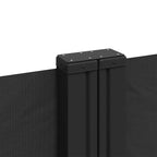 Tenda da Sole Laterale Retrattile Nera 160x600 cm