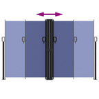 Tenda da Sole Laterale Retrattile Blu 160x600 cm