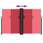 Tenda da Sole Laterale Retrattile Rossa 160x600 cm