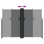 Tenda da Sole Laterale Retrattile Nera 180x600 cm