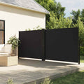 Tenda da Sole Laterale Retrattile Nera 180x600 cm