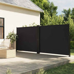 Tenda da Sole Laterale Retrattile Nera 180x600 cm