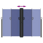Tenda da Sole Laterale Retrattile Blu 180x600 cm