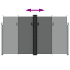 Tenda da Sole Laterale Retrattile Antracite 200x600 cm