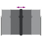 Tenda da Sole Laterale Retrattile Nera 220x600 cm
