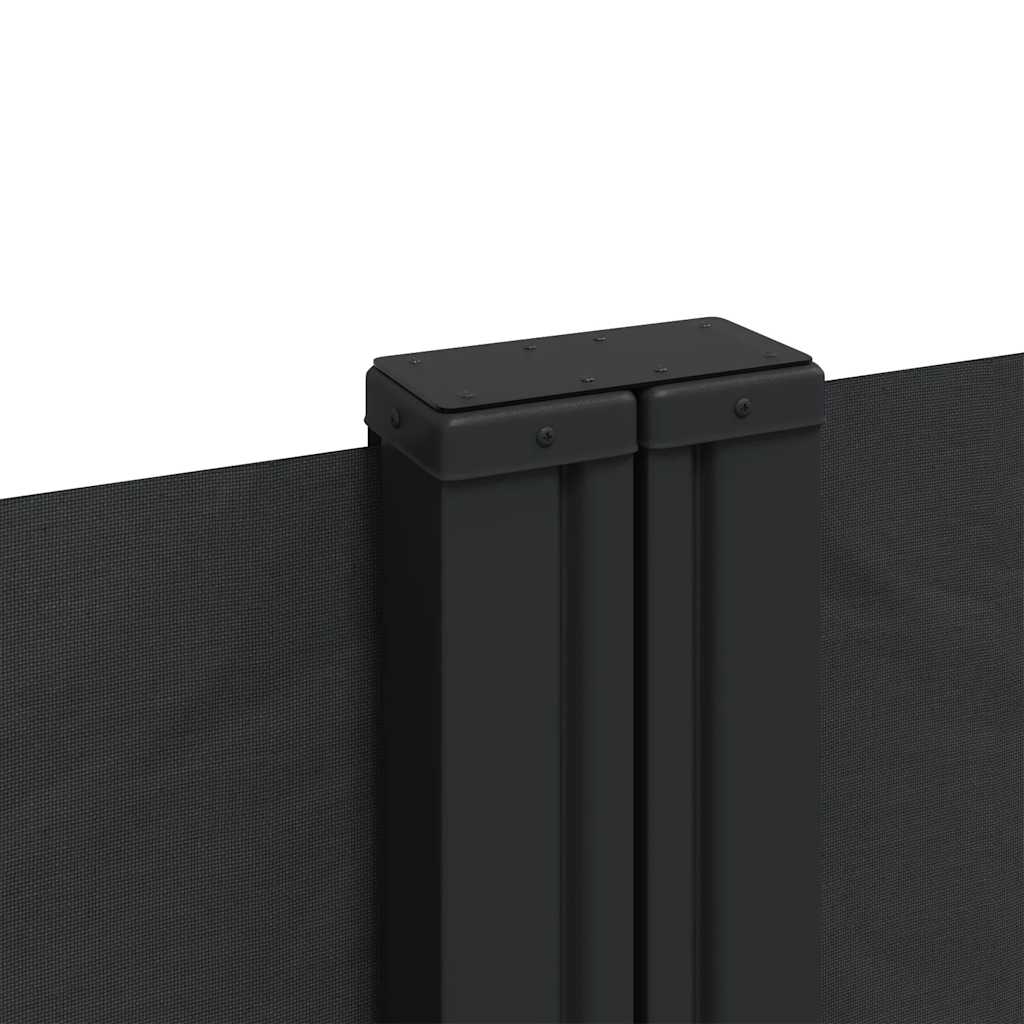 Tenda da Sole Laterale Retrattile Nera 100x1000 cm