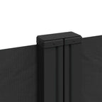 Tenda da Sole Laterale Retrattile Nera 100x1000 cm