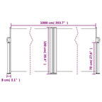 Tenda da Sole Laterale Retrattile Crema 100x1000 cm