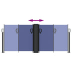 Tenda da Sole Laterale Retrattile Blu 100x1000 cm