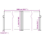 Tenda da Sole Laterale Retrattile Blu 100x1000 cm