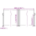 Tenda da Sole Laterale Retrattile Antracite 100x1000 cm