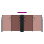 Tenda da Sole Laterale Retrattile Marrone 100x1000 cm