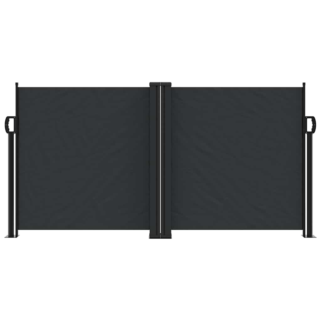 Tenda da Sole Laterale Retrattile Nera 120x1000 cm