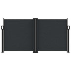 Tenda da Sole Laterale Retrattile Nera 120x1000 cm