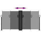 Tenda da Sole Laterale Retrattile Nera 120x1000 cm