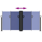 Tenda da Sole Laterale Retrattile Blu 120x1000 cm