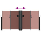 Tenda da Sole Laterale Retrattile Marrone 120x1000 cm