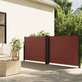 Tenda da Sole Laterale Retrattile Marrone 120x1000 cm