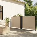 Tenda da Sole Laterale Retrattile Beige 120x1000 cm