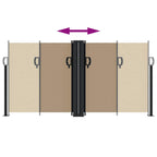 Tenda da Sole Laterale Retrattile Tortora 120x1000 cm