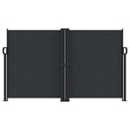 Tenda da Sole Laterale Retrattile Nera 140x1000 cm