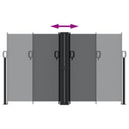 Tenda da Sole Laterale Retrattile Nera 140x1000 cm