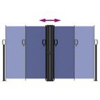 Tenda da Sole Laterale Retrattile Blu 140x1000 cm