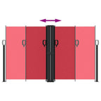 Tenda da Sole Laterale Retrattile Rossa 140x1000 cm