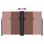 Tenda da Sole Laterale Retrattile Marrone 140x1000 cm