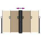 Tenda da Sole Laterale Retrattile Beige 140x1000 cm