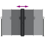 Tenda da Sole Laterale Retrattile Nera 160x1000 cm