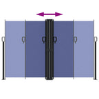 Tenda da Sole Laterale Retrattile Blu 160x1000 cm