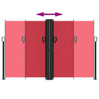 Tenda da Sole Laterale Retrattile Rossa 160x1000 cm