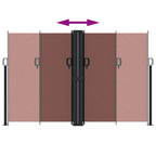 Tenda da Sole Laterale Retrattile Marrone 160x1000 cm
