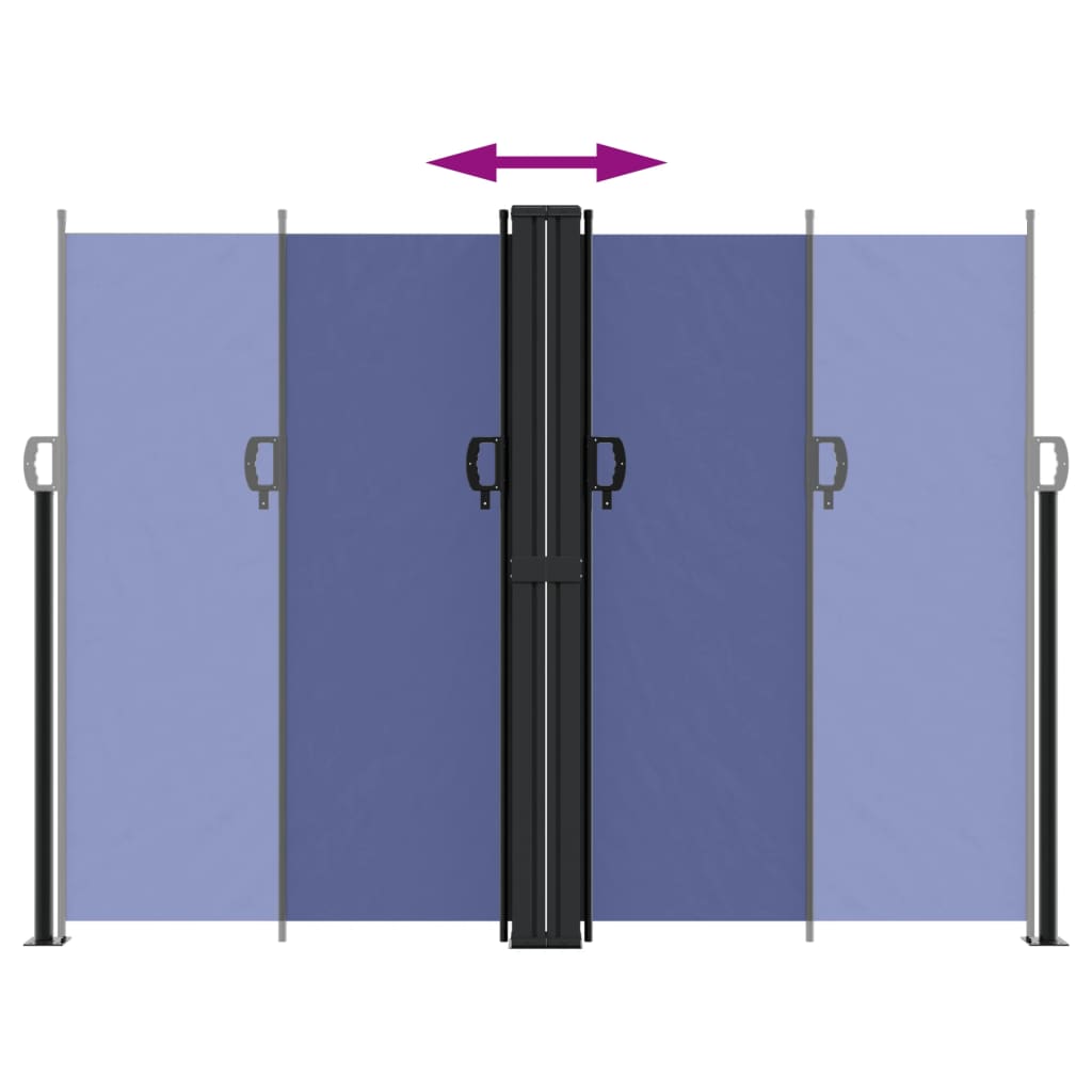 Tenda da Sole Laterale Retrattile Blu 180x1000 cm