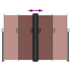 Tenda da Sole Laterale Retrattile Marrone 180x1000 cm