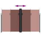 Tenda da Sole Laterale Retrattile Marrone 200x1000 cm