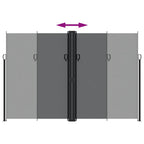 Tenda da Sole Laterale Retrattile Nera 220x1000 cm