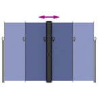 Tenda da Sole Laterale Retrattile Blu 220x1000 cm