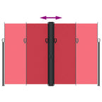 Tenda da Sole Laterale Retrattile Rossa 220x1000 cm