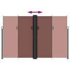 Tenda da Sole Laterale Retrattile Marrone 220x1000 cm