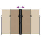 Tenda da Sole Laterale Retrattile Tortora 220x1000 cm