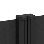 Tenda da Sole Laterale Retrattile Nera 120x1200 cm