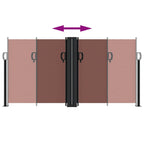 Tenda da Sole Laterale Retrattile Marrone 120x1200 cm