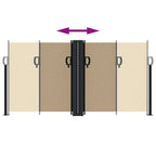 Tenda da Sole Laterale Retrattile Beige 120x1200 cm