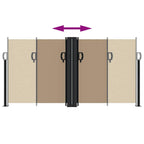 Tenda da Sole Laterale Retrattile Tortora 120x1200 cm