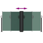 Tenda da Sole Laterale Retrattile Verde Scuro 120x1200 cm