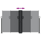 Tenda da Sole Laterale Retrattile Nera 140x1200 cm