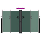 Tenda da Sole Laterale Retrattile Verde Scuro 140x1200 cm