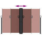 Tenda da Sole Laterale Retrattile Marrone 160x1200 cm
